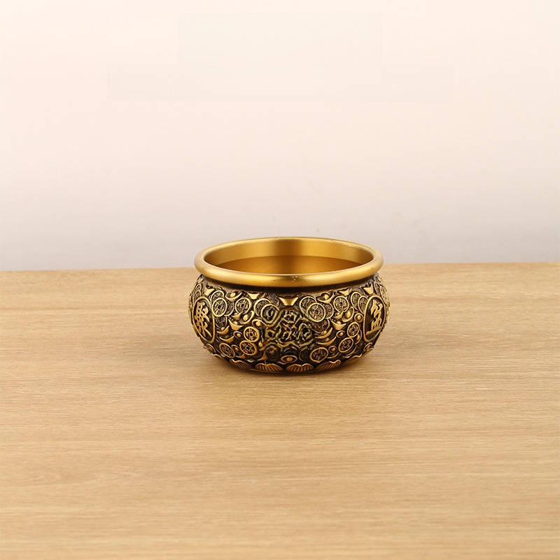 Solid copper cornucopia ornament, ingot cornucopia copper decoration for worship