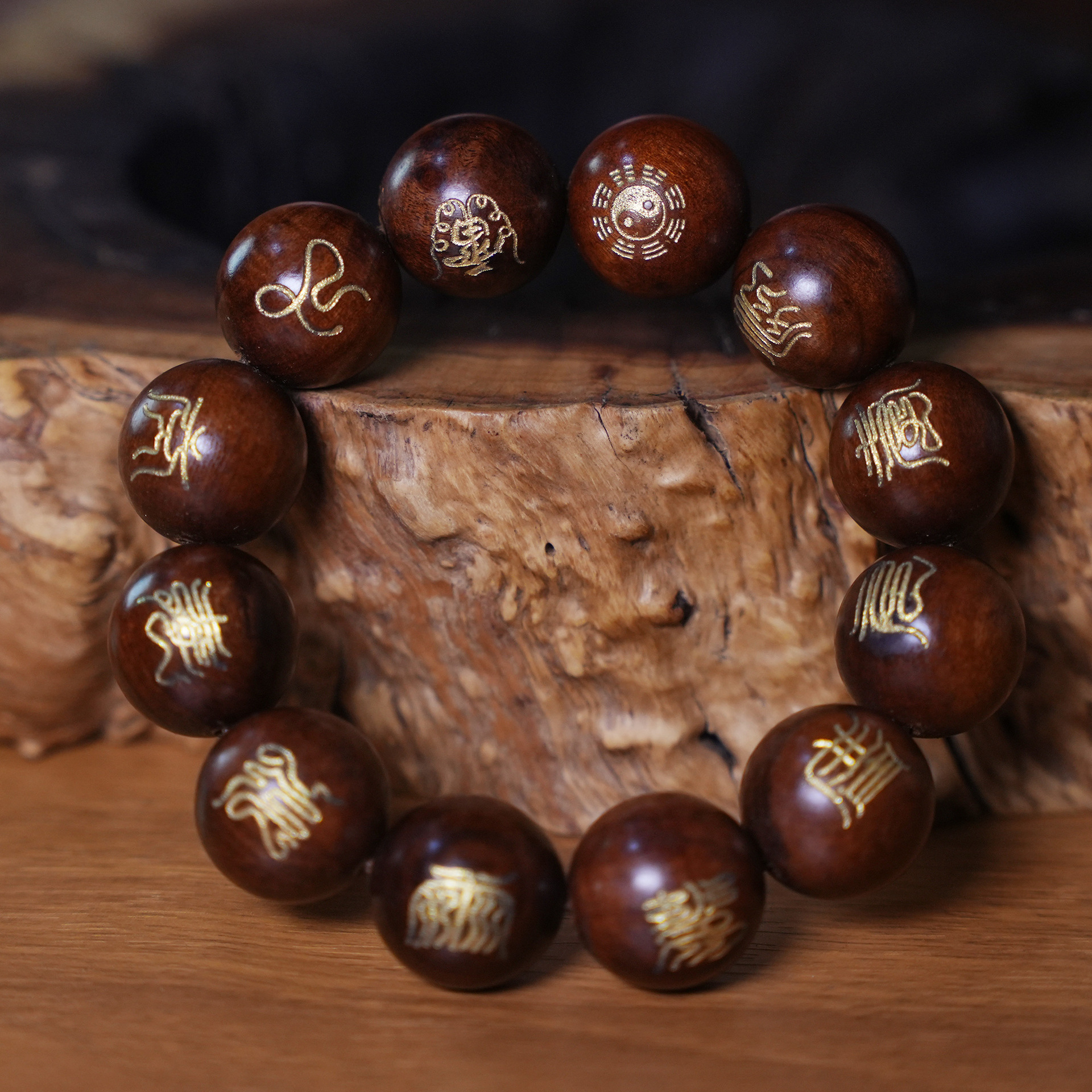 Lightning Strike Natural Jujube Wood Purple Plum Cross Bracelet Old Jujube Wood Prayer Beads Lightning Mark Handheld Ornament