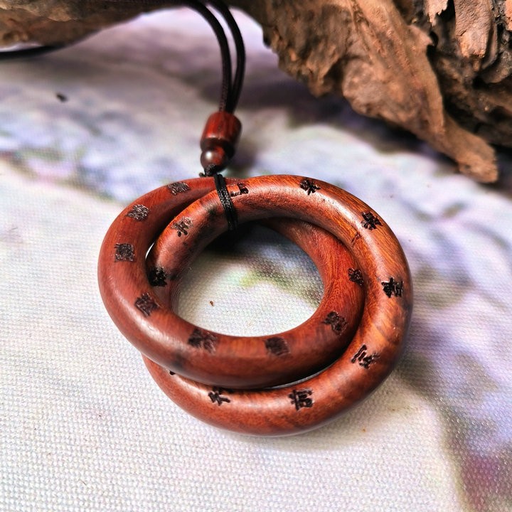 Qiankun Circle Bracelet Yin Yang Ring Taoist Supplies Pendant Nine-Character Mantra Cross Heavenly Scripture Edition