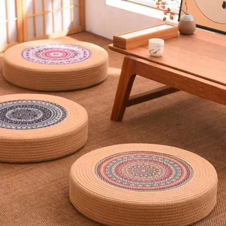 Cotton rope futon meditation cushion, Zen cushion, worshipping mat, kneeling pad, household meditation seat cushion