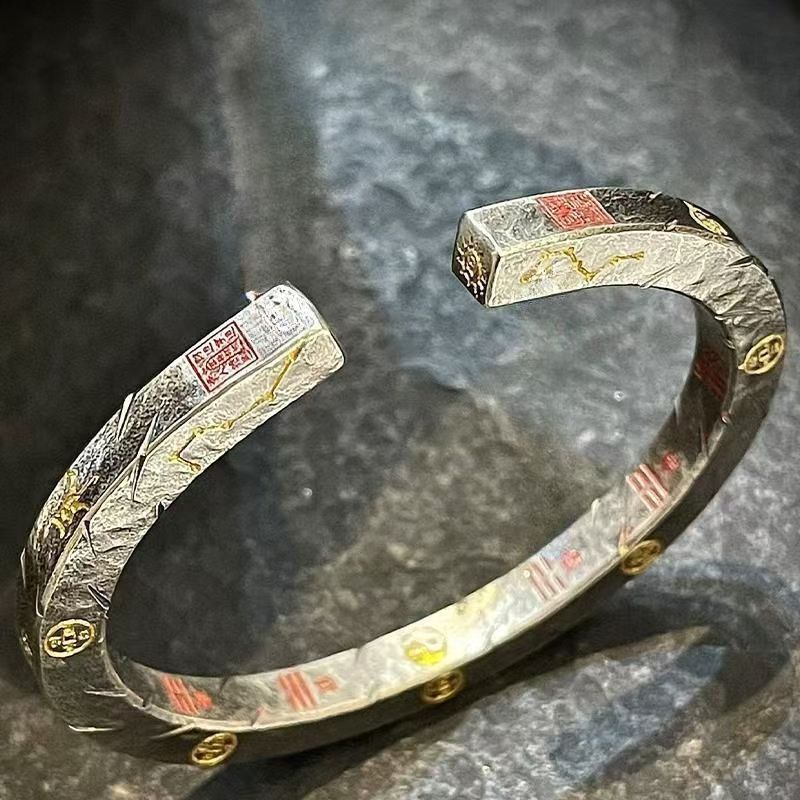 Taoist Youth Retro Five-Way God of Wealth Bracelet for Men and Women, Lucky and Fortune-Enhancing