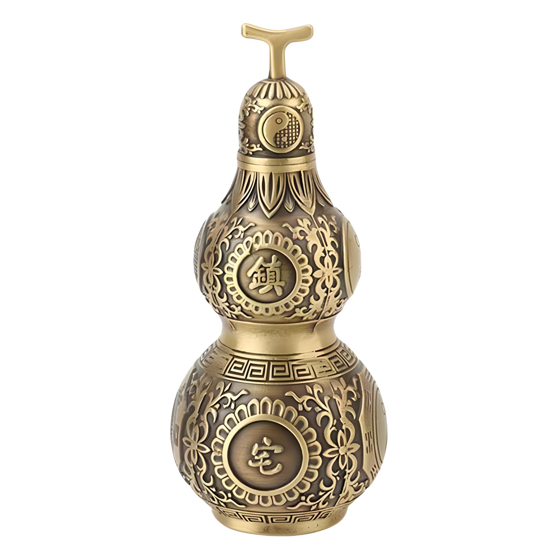 Brass Bagua Town House Gourd Hollow Treasure Gourd Bronze Ornament