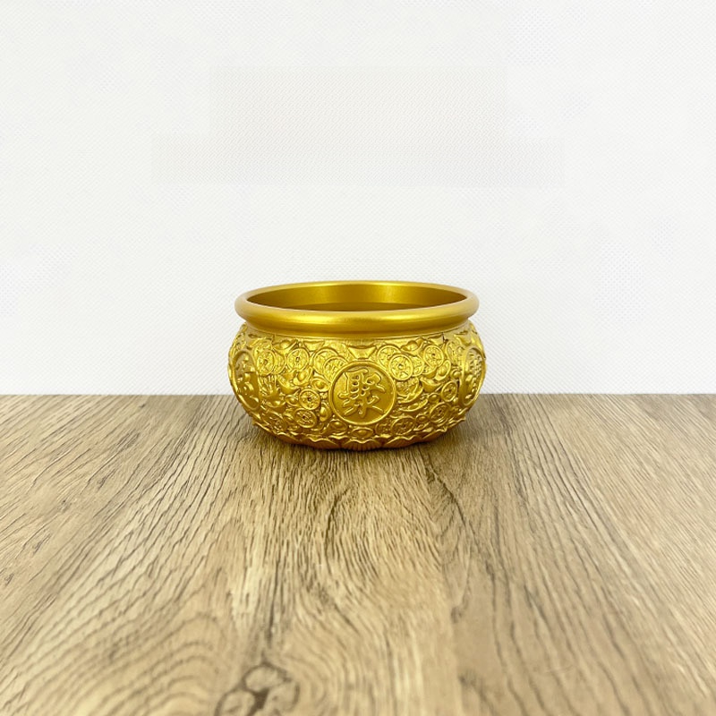 Solid copper cornucopia ornament, ingot cornucopia copper decoration for worship