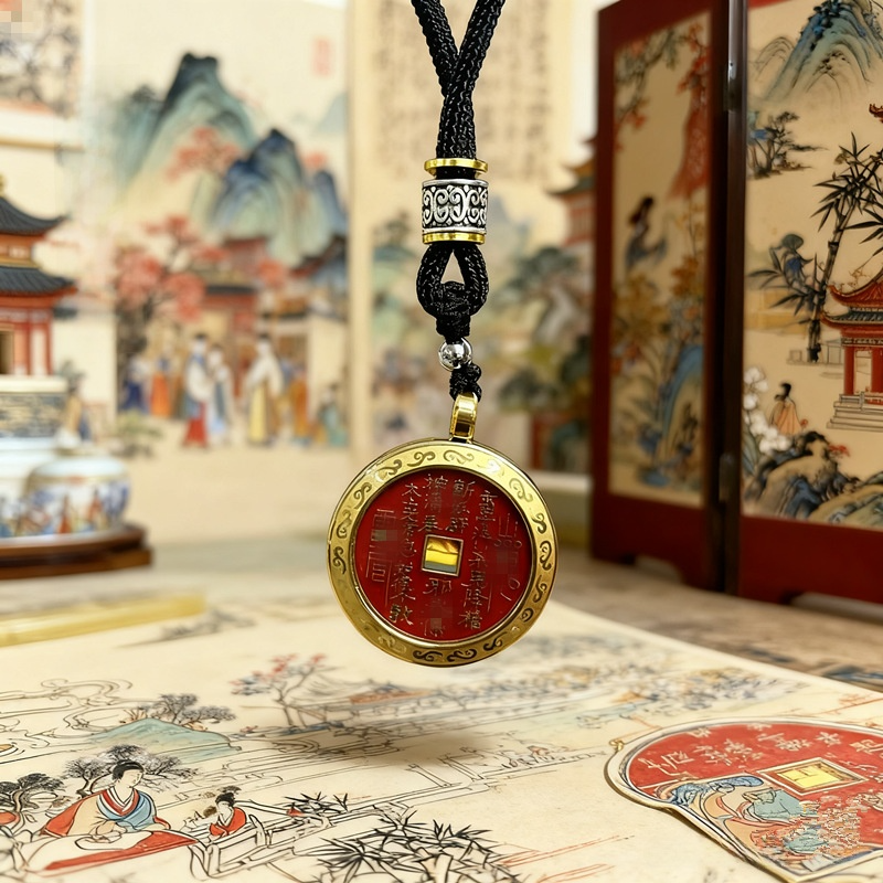 Taoist Mountain Ghost Money Titanium Steel Pendant Ancient Coin