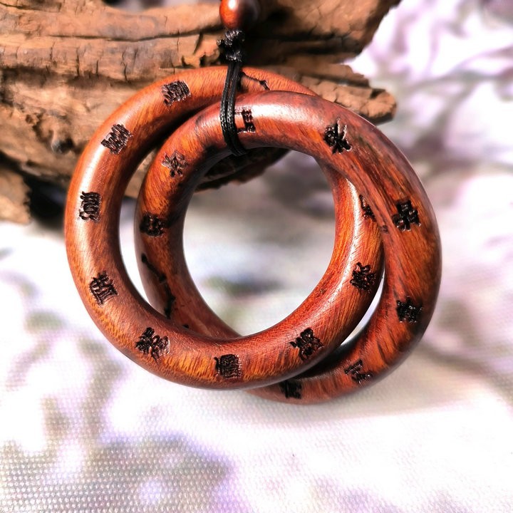 Qiankun Circle Bracelet Yin Yang Ring Taoist Supplies Pendant Nine-Character Mantra Cross Heavenly Scripture Edition