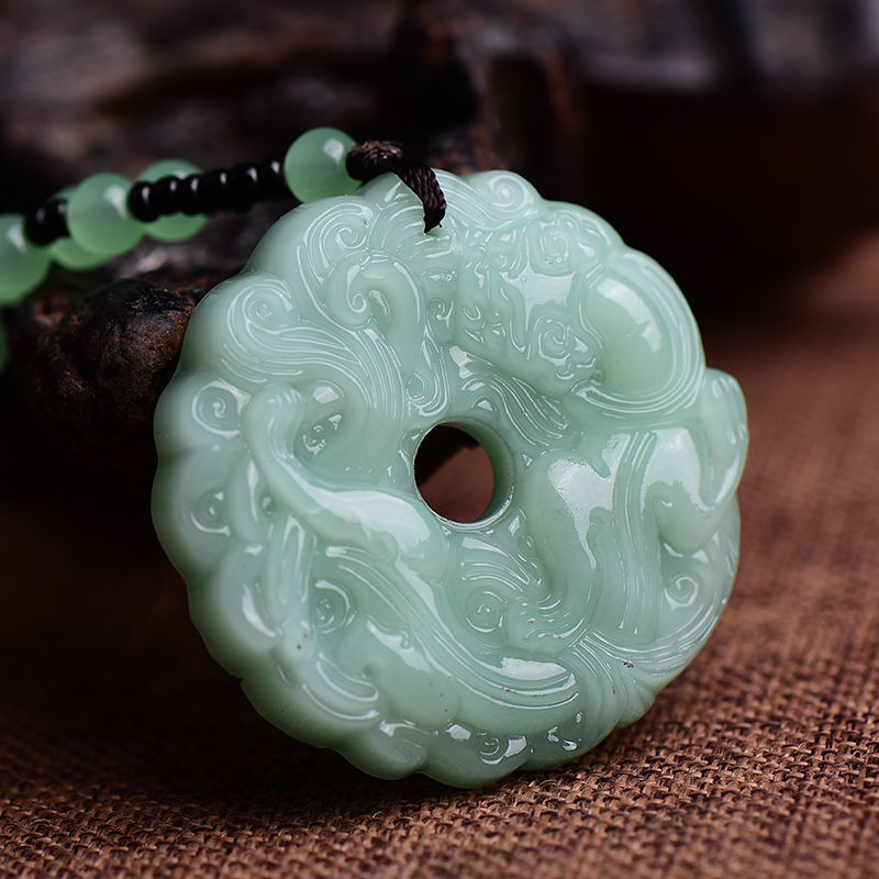 [Pi Xiu Pendant] Green Necklace Pendant for Good Luck and Fortune