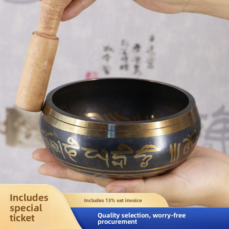 Nepalese Handmade Tibetan Singing Bowl Yoga Meditation Bowl Healing Copper Bell