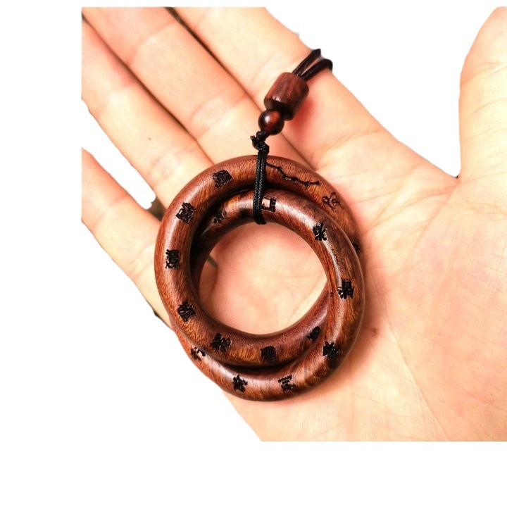 Qiankun Circle Bracelet Yin Yang Ring Taoist Supplies Pendant Nine-Character Mantra Cross Heavenly Scripture Edition