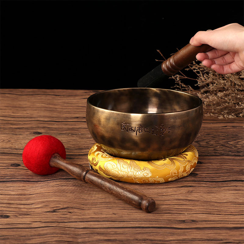 Nepalese Handmade Tibetan Singing Bowl for Buddha Yoga, Meditation and Mindfulness
