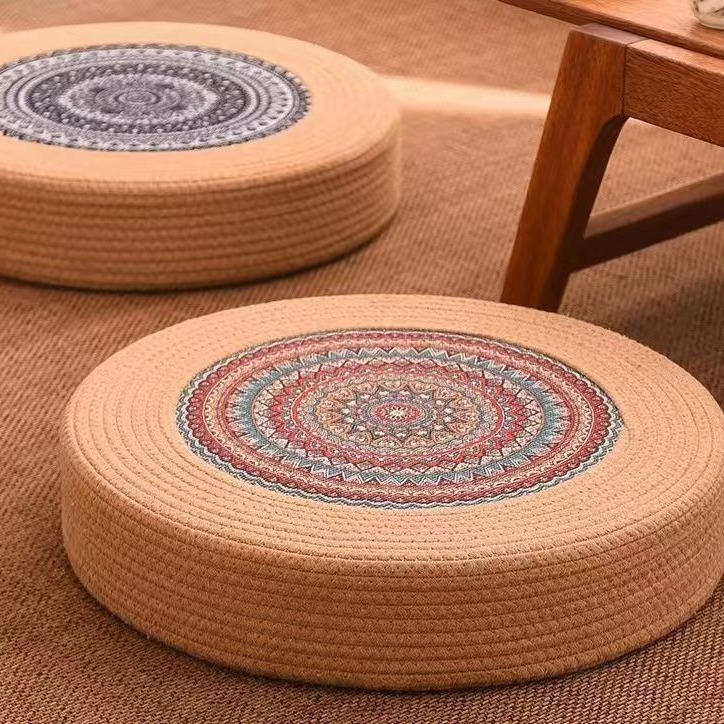 Cotton rope futon meditation cushion, Zen cushion, worshipping mat, kneeling pad, household meditation seat cushion