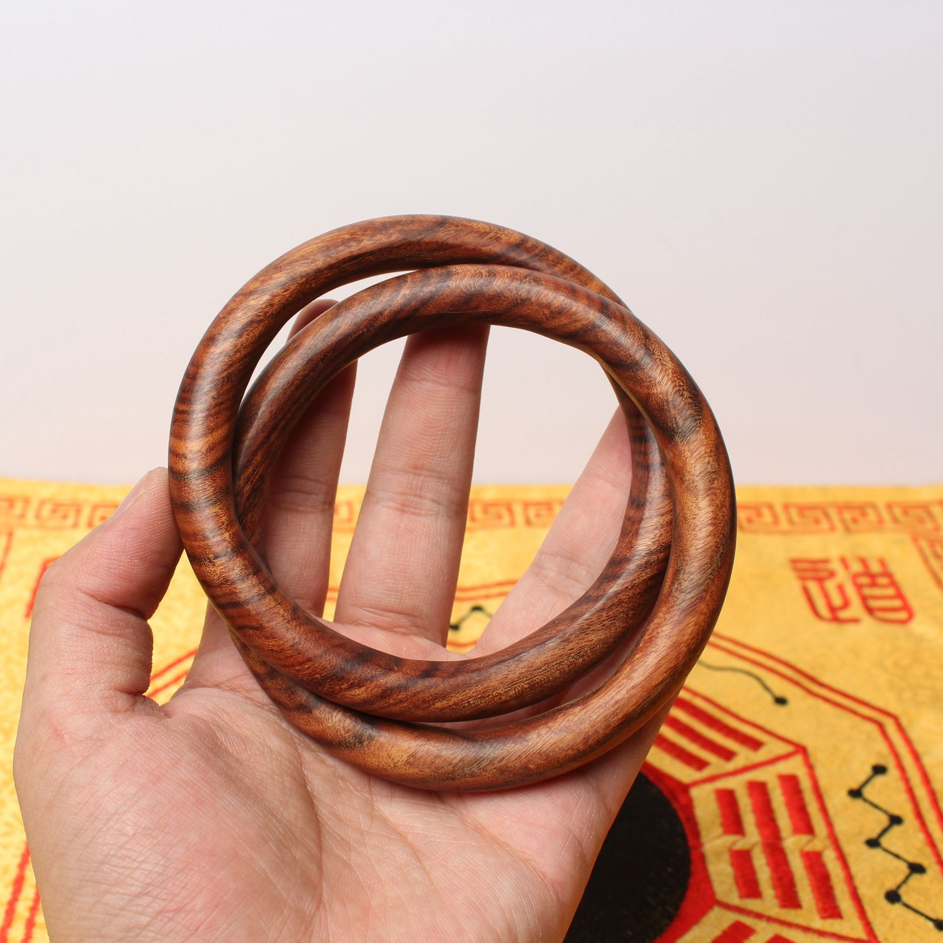 Lightning Strike Jujube Wood Universe Circle Yin Yang Ring Vajra Ring Men Women Bracelet Taoist Talisman