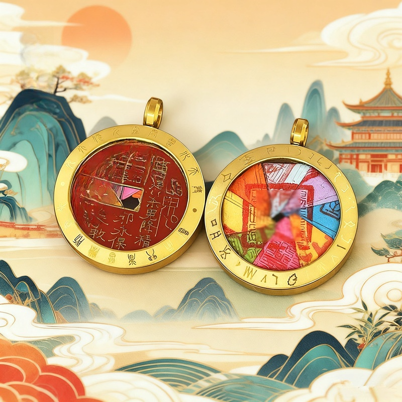 Taoist Mountain Ghost Money Titanium Steel Pendant Ancient Coin