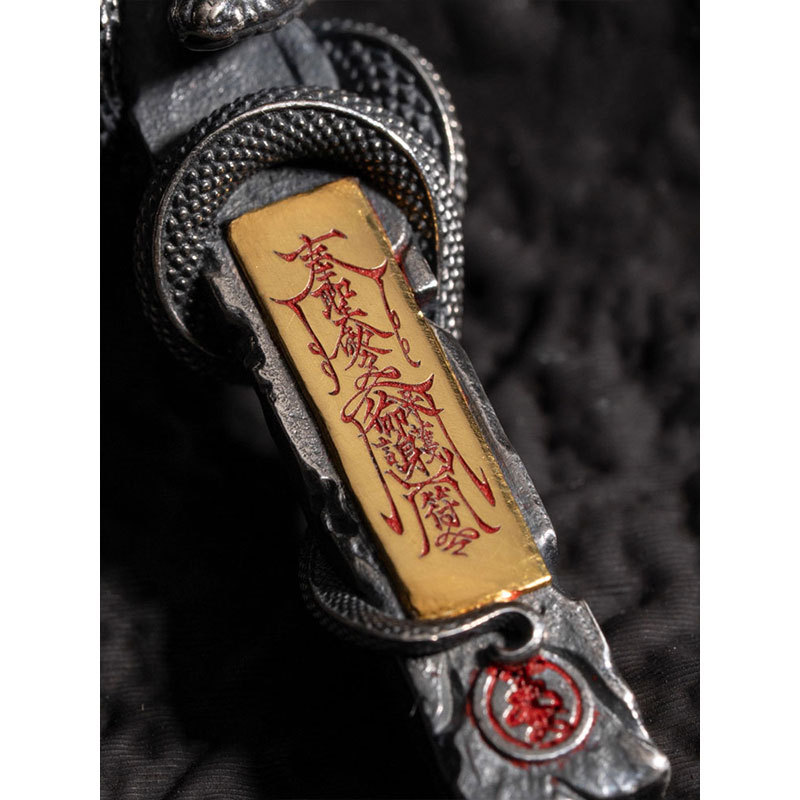 Spiritual Snake Protection Pendant Taoist Style Traditional Culture Golden Light Blessing Keychain Bag Pendant
