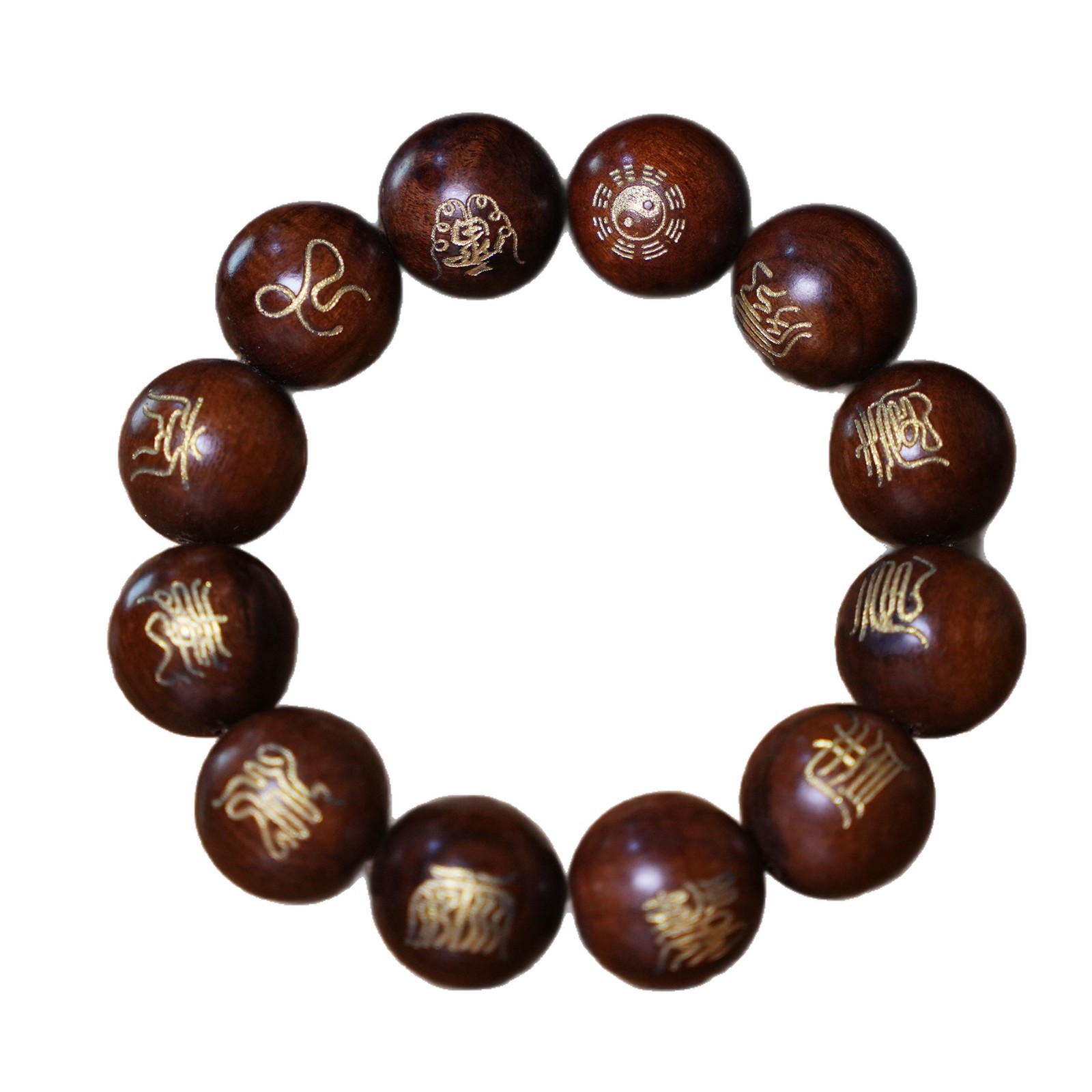 Lightning Strike Natural Jujube Wood Purple Plum Cross Bracelet Old Jujube Wood Prayer Beads Lightning Mark Handheld Ornament