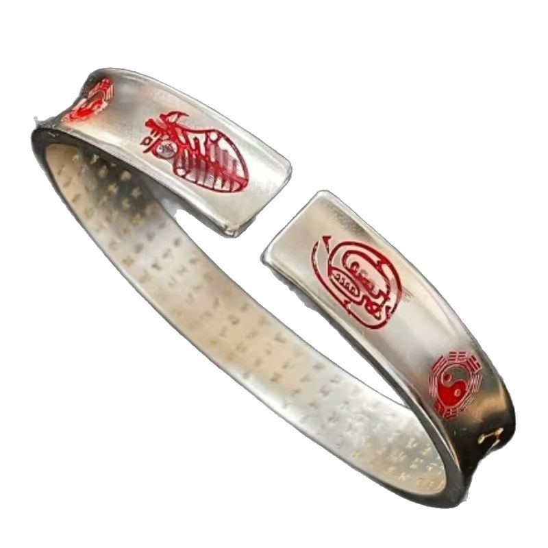 Taoist Youth National Trend Celestial Master's Order Five Directions Wealth God Golden Light Mantra Bracelet Retro Fortune