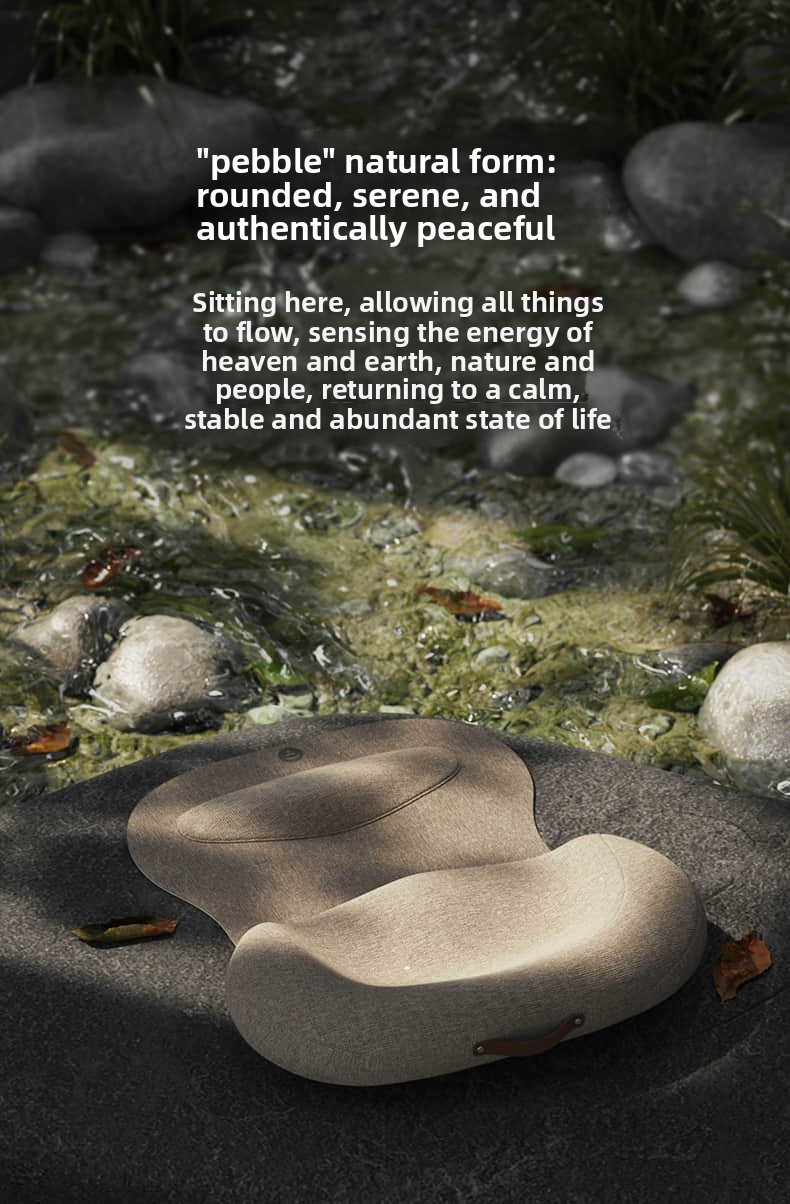 Meditation cushion, pebble-shaped, foldable meditation mat, specially designed for Zen meditation, a portable for meditation and yoga
