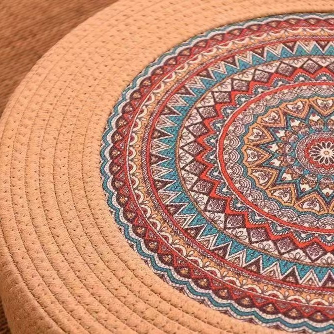 Cotton rope futon meditation cushion, Zen cushion, worshipping mat, kneeling pad, household meditation seat cushion