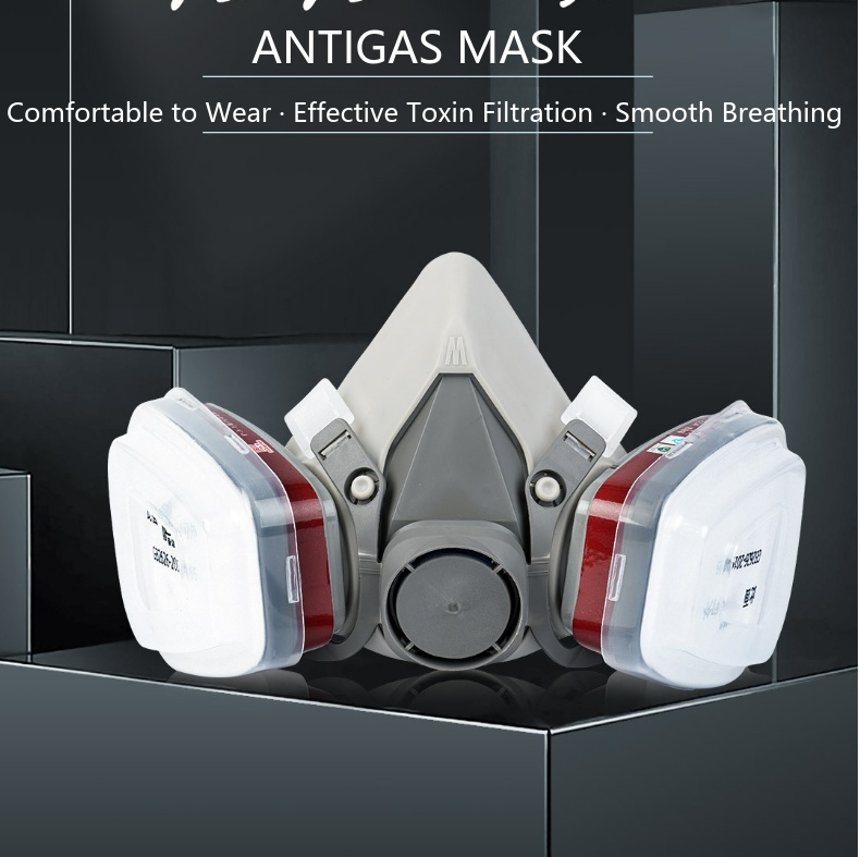 Reusable Gas Mask with Goggles | Fearless Against Toxins and Dust, Breathe with Ease