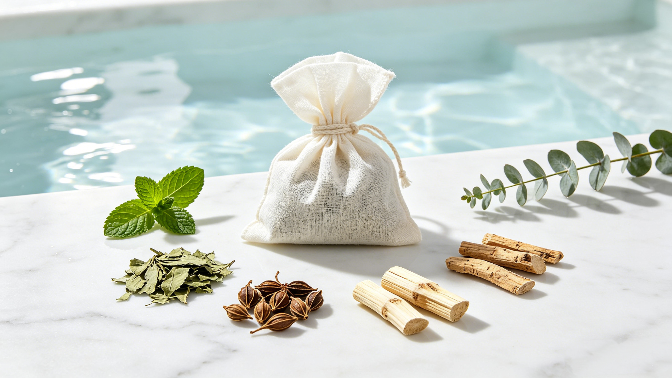 Herbal bath soak Cozy Recovery with chrysanthemum and mulberry leaf.