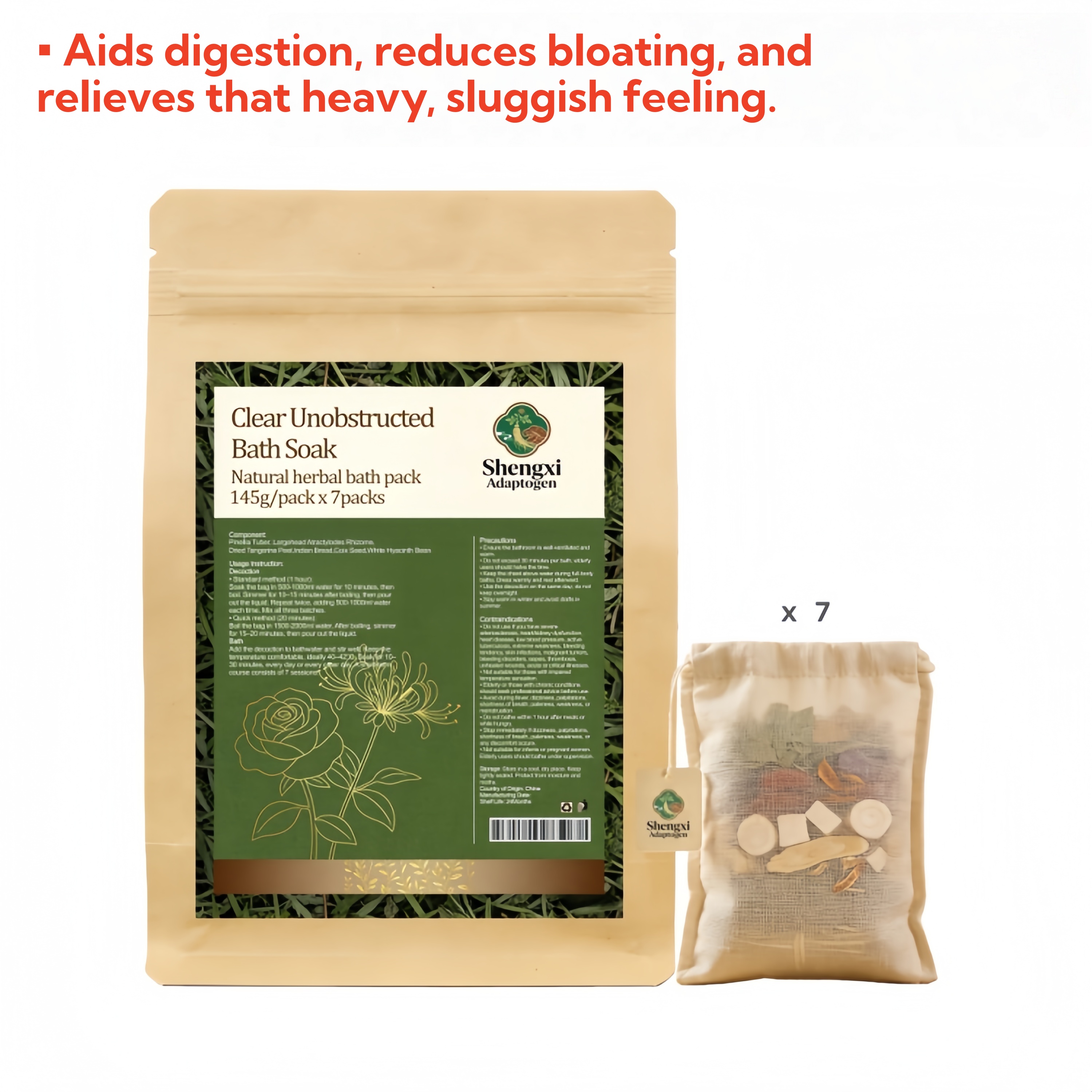 Clear Unobstructed Bath Soak  145g/Pack x 7Packs 