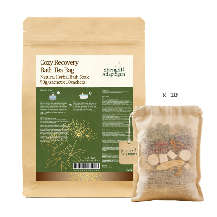 Cozy Recovery Adaptogen Bath Tea Bag Herbal Bath Soak 100% Botanical 90g/Sachet x 10Sachets