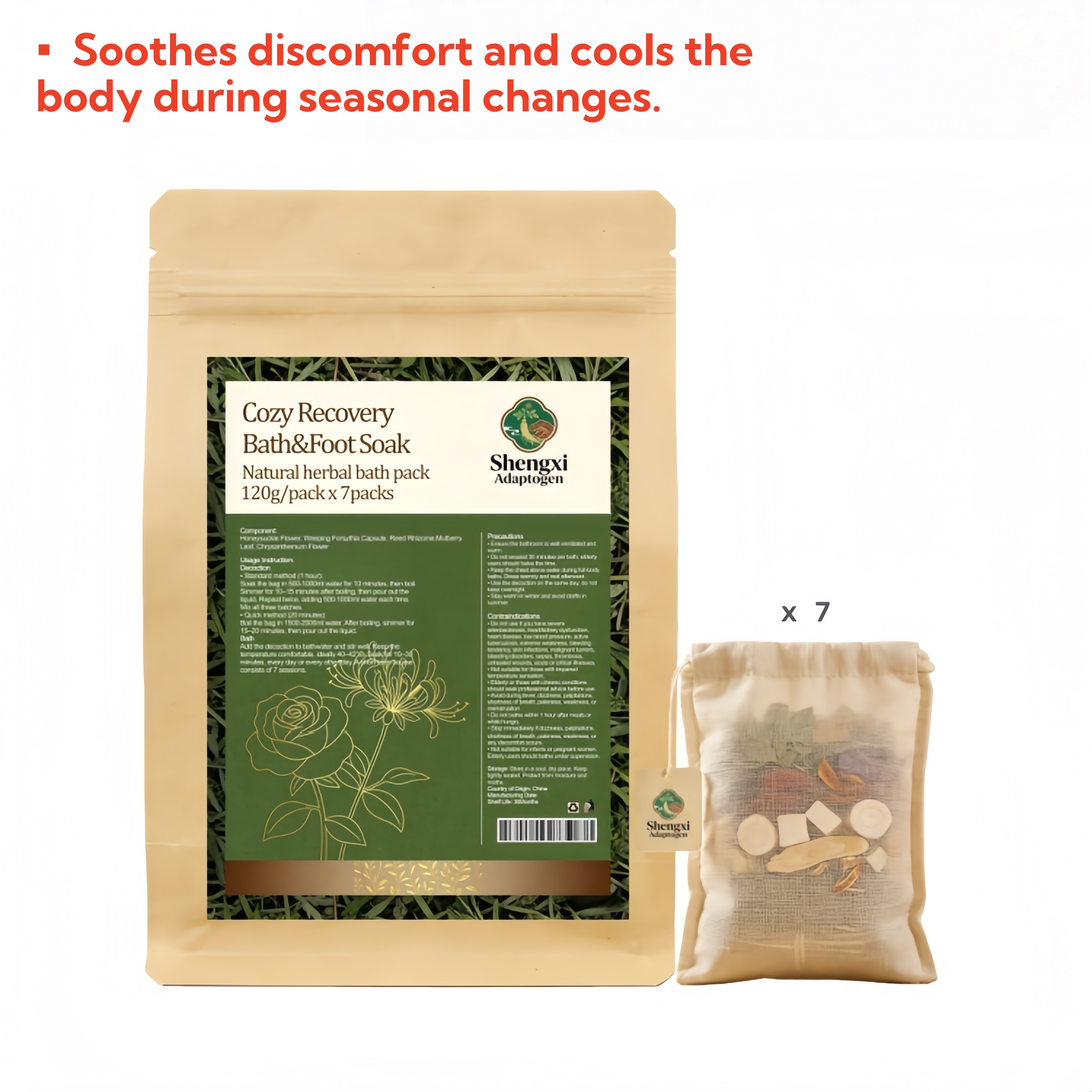 Cozy Recovery Bath&Foot Soak 120g/Pack x 7Packs