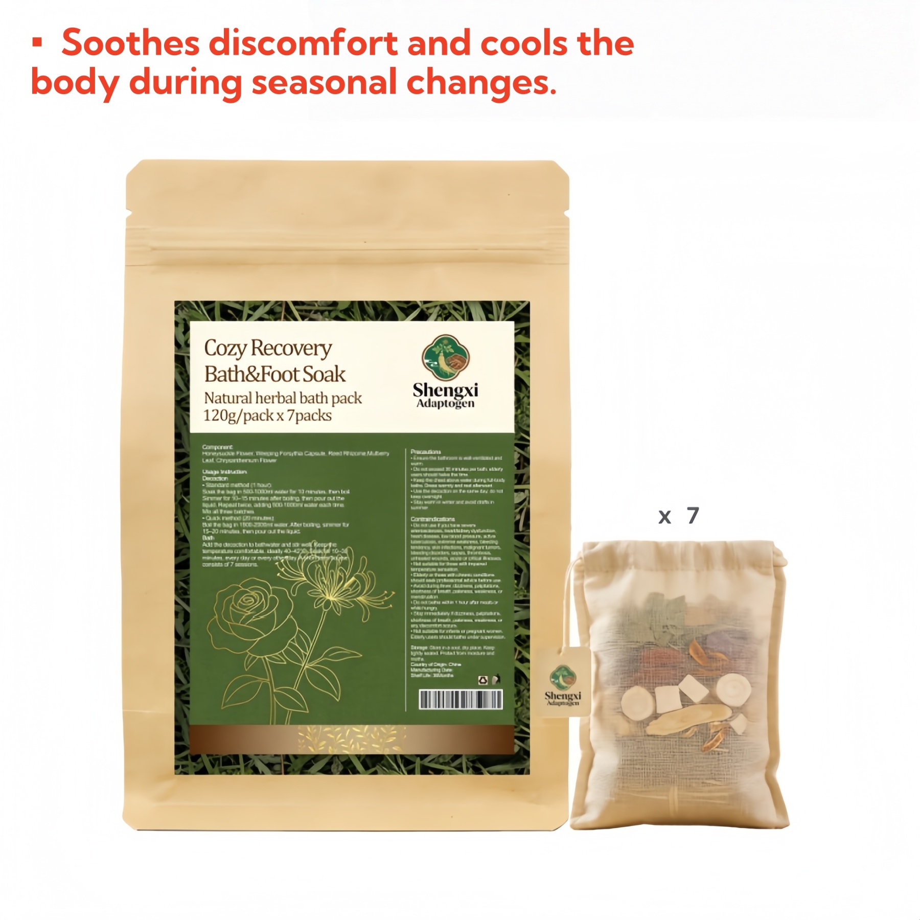 Cozy Recovery Bath&Foot Soak 120g/Pack x 7Packs