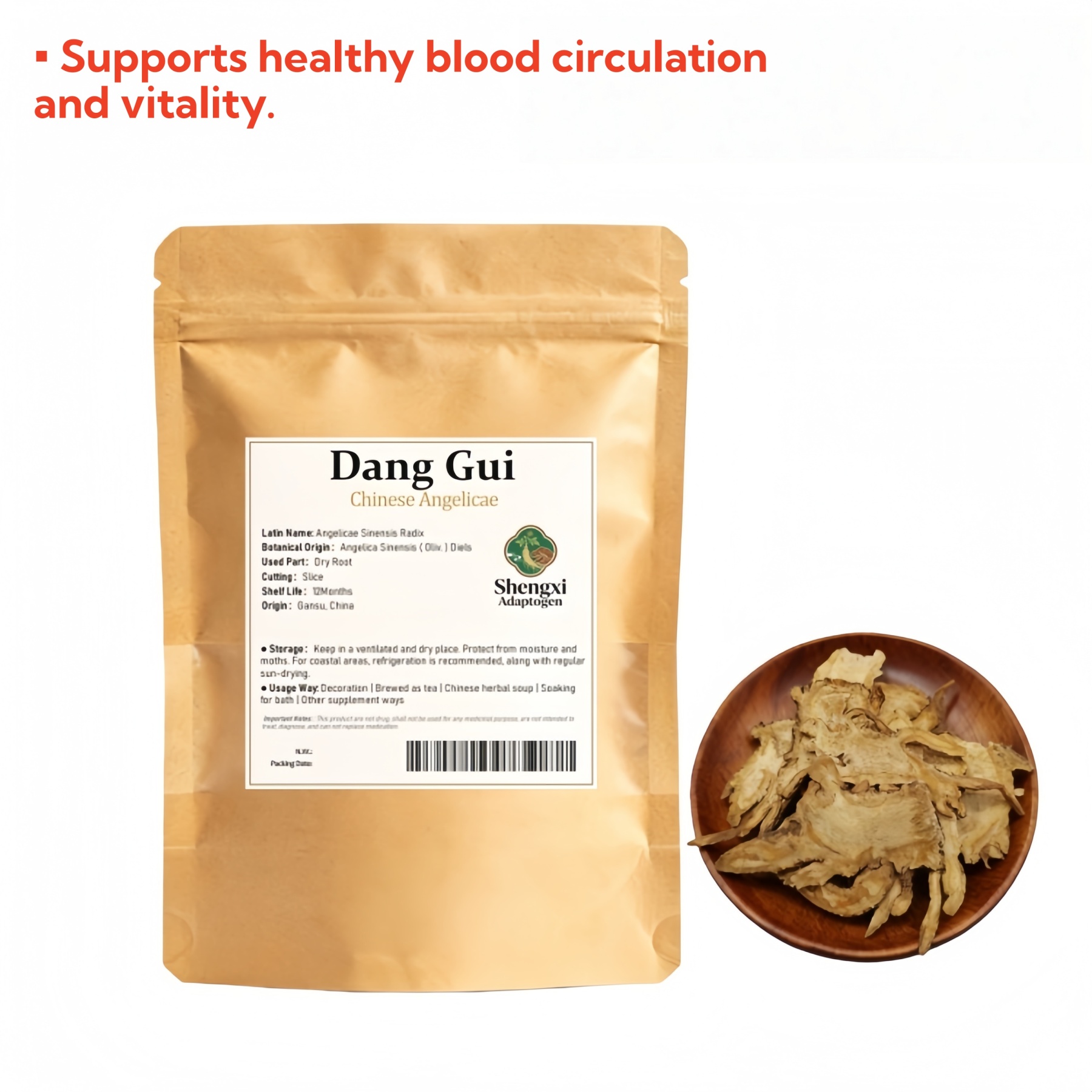 Chinese Angelica (Dang Gui) cutting slice