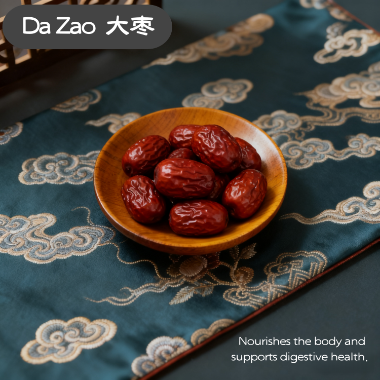 Ziziphus Chinese Date Jujube ( Da Zao ) dry genuine adaptogen medicinal Chinese herb tea soup