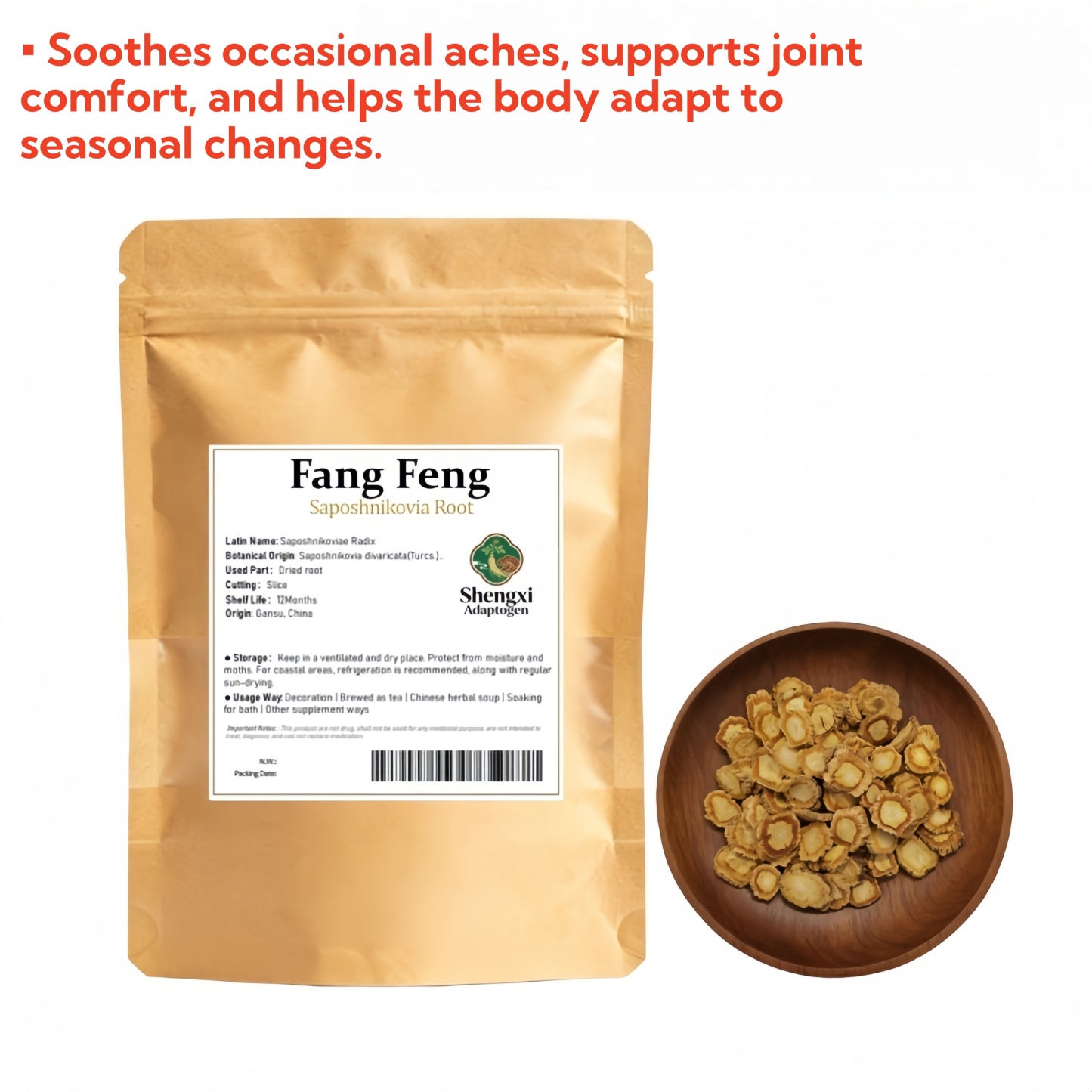  Saposhnikovia Root Divaricate Saposhnikovia Root (Fang Feng) cutting slice