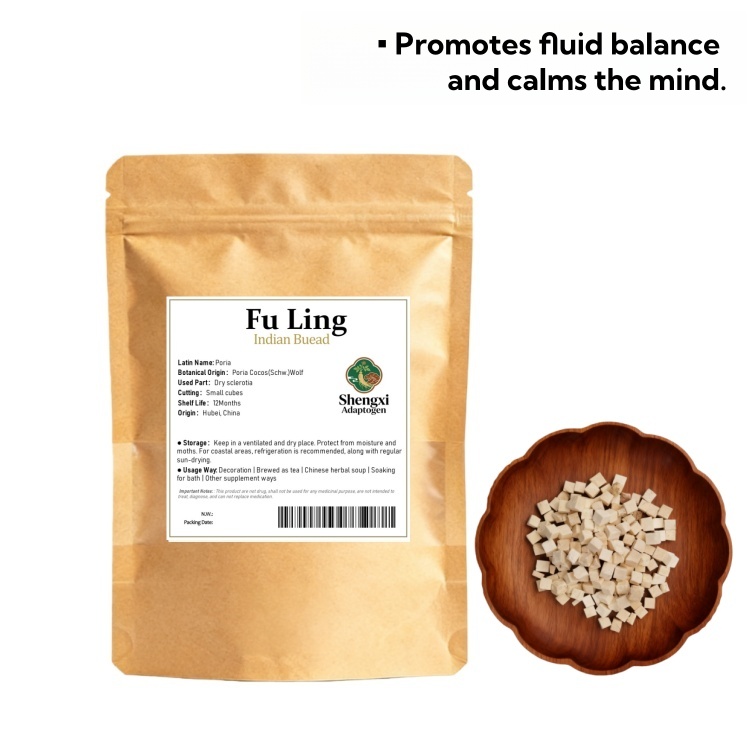 Indian Buead (Fu Ling) cutting in cubes