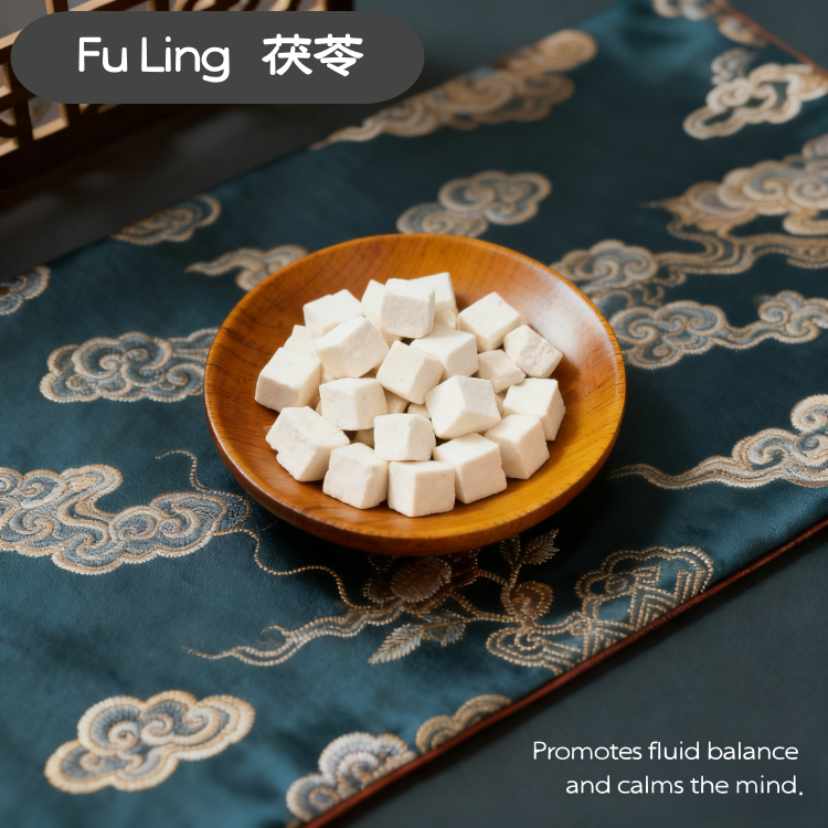 Poria Indian Buead  (Fu Ling) dry cube genuine adaptogen medicinal Chinese herb tea soup