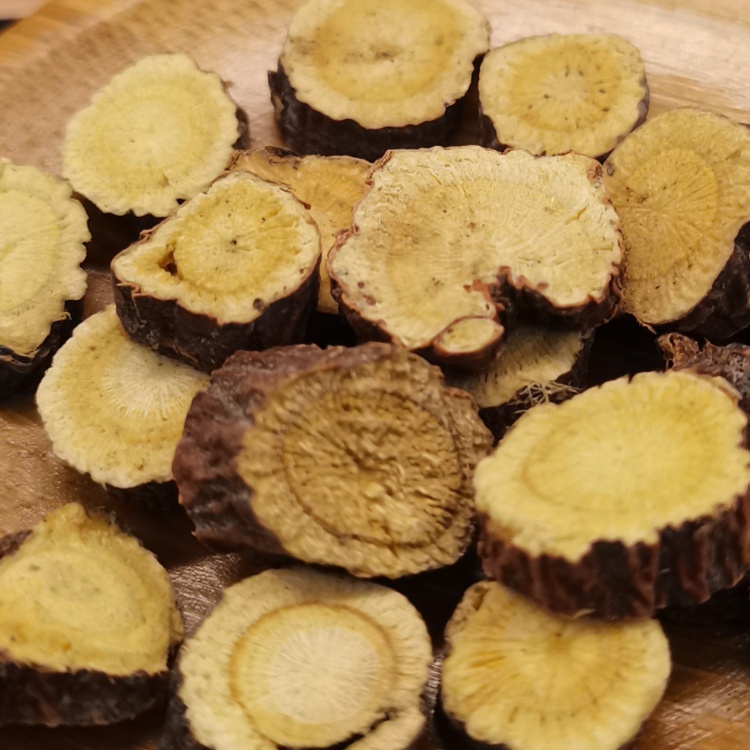 Glycyrrhiza  Liquorice Root  ( Gan Cao ) dry slice genuine adaptogen medicinal Chinese herb tea soup