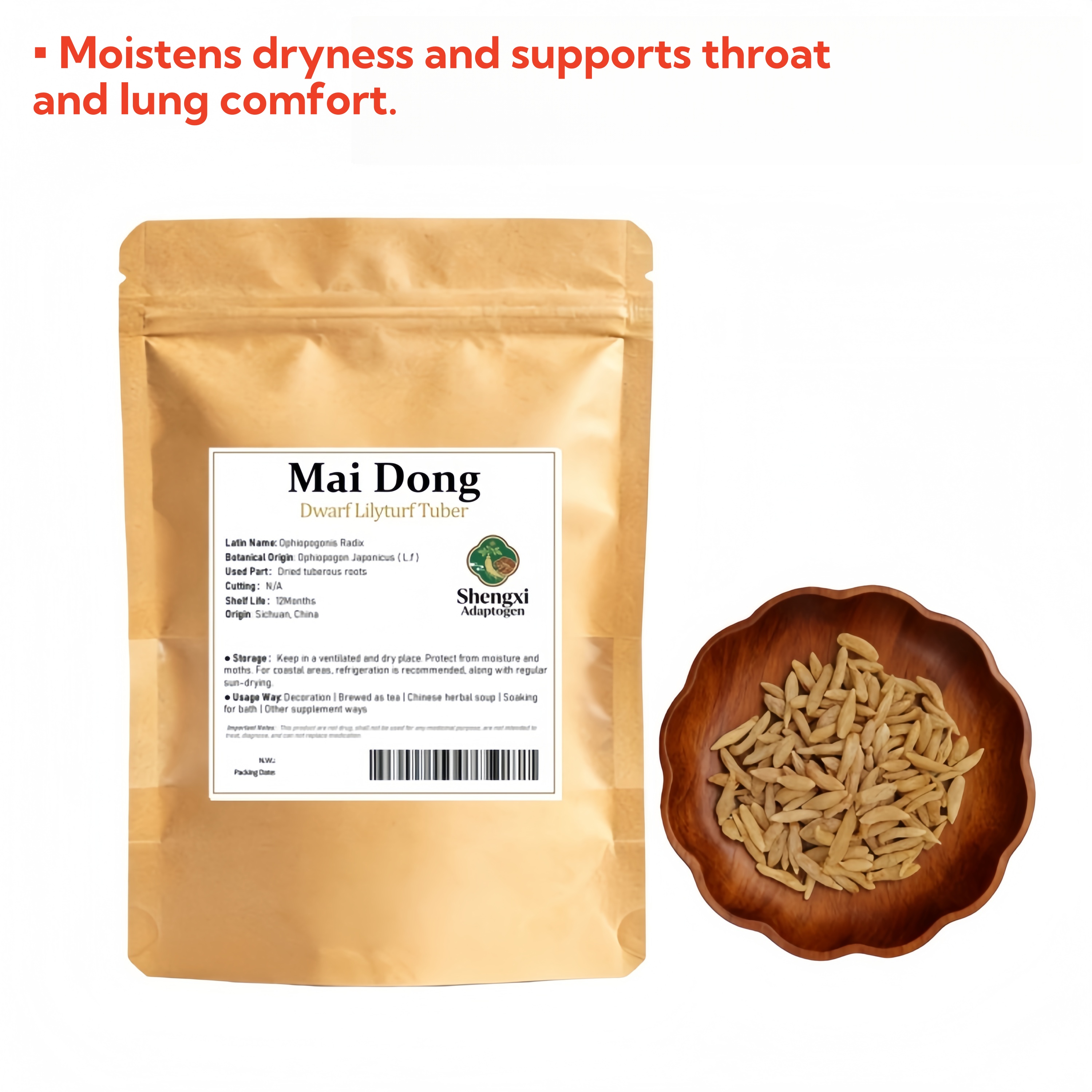 Dwarf Lilyturf Tuber (Mai Dong)  