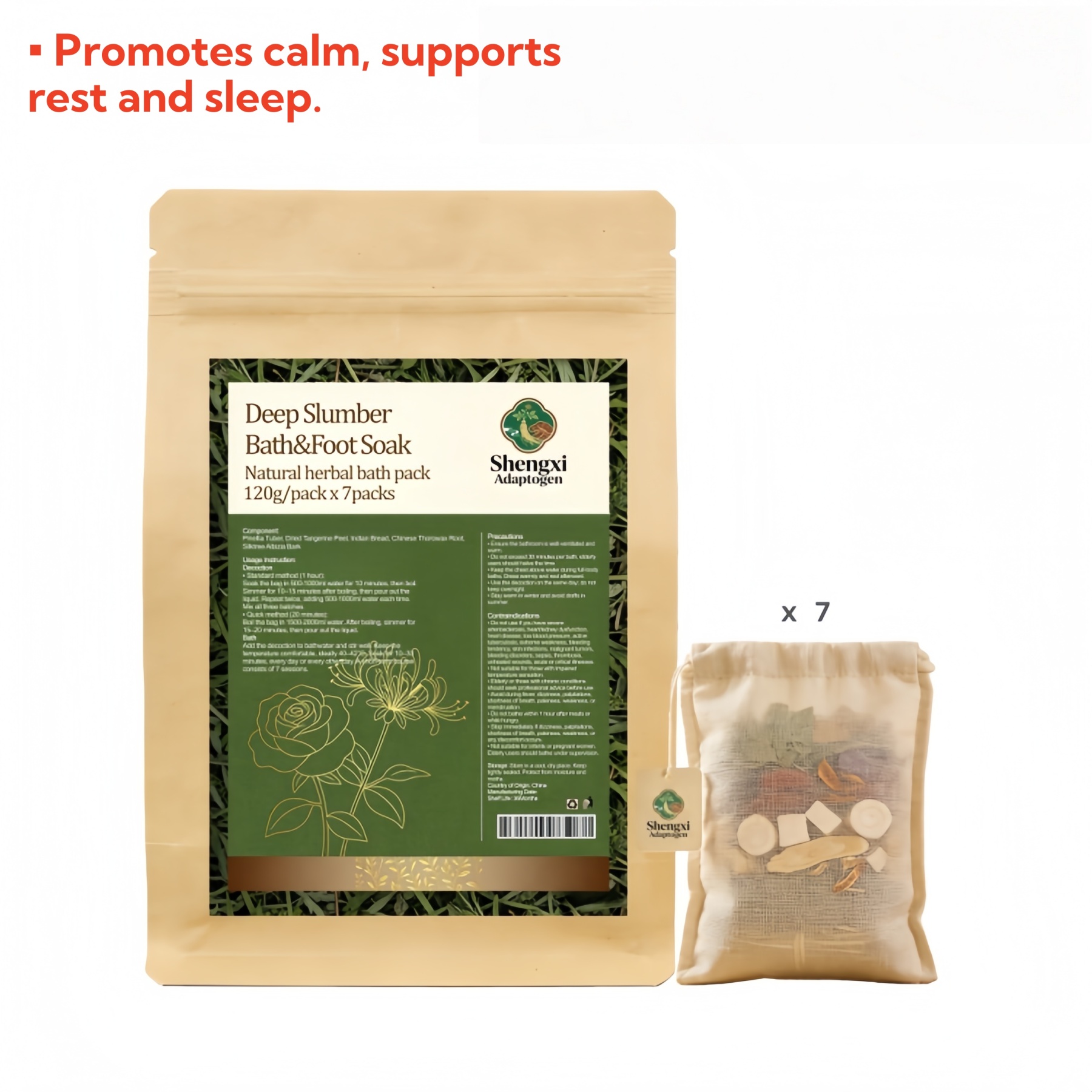 Deep Slumber Bath&Foot Soak 120g/Pack x 7Packs