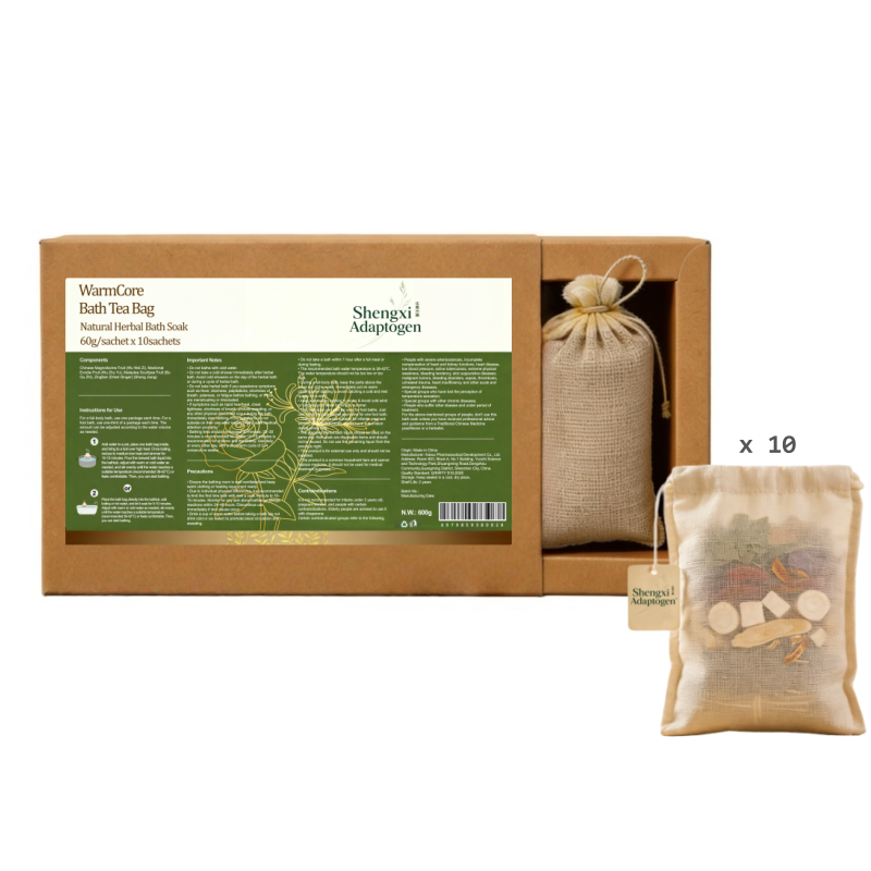 WarmCore Adaptogen Bath Tea Bag Herbal Bath Soak 100% botanical 60g/Sachet x 10Sachets