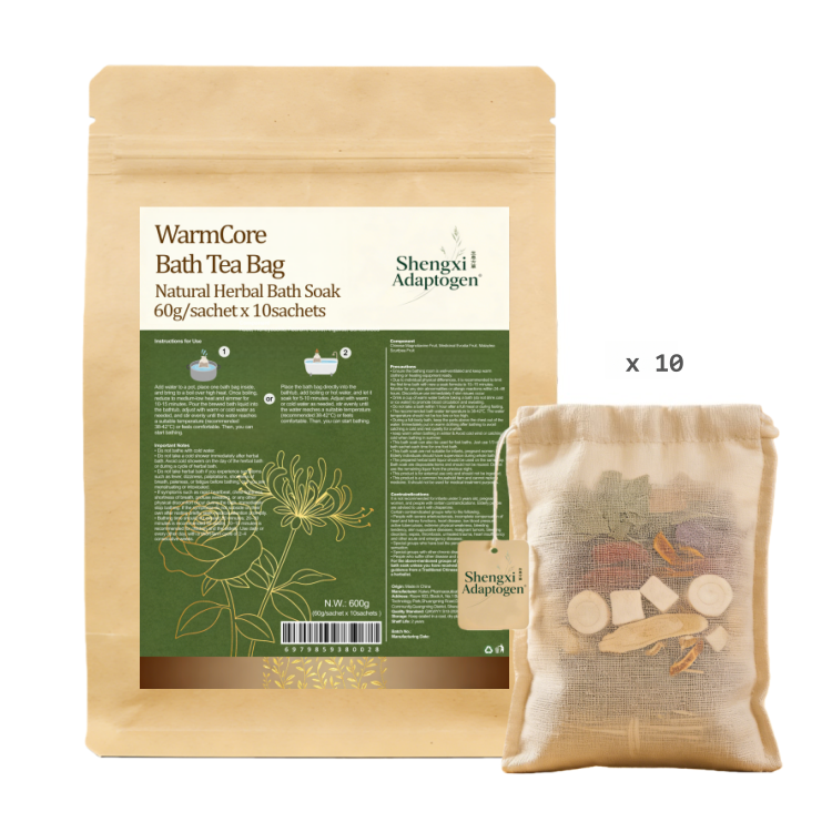 WarmCore Adaptogen Bath Tea Bag Herbal Bath Soak 100% botanical 60g/Sachet x 10Sachets