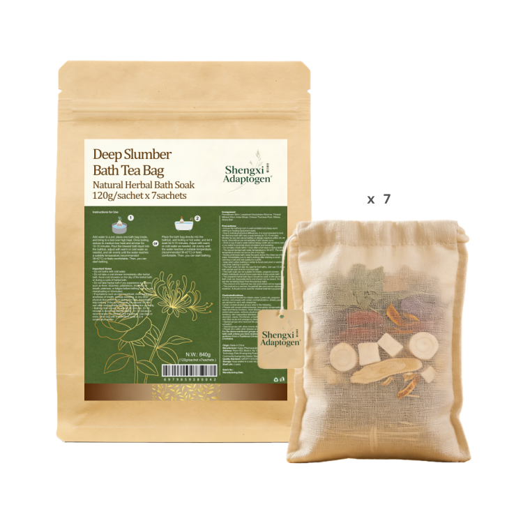 Deep Slumber Adaptogen Bath Tea Bag Herbal Bath Soak 100% botanical 120g/Sachet x 7Sachets