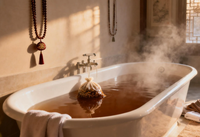 Stress relief herbal bath tea bags for relaxation and calming
