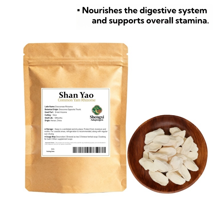 Common Yam Rhizome Chinese Yam ( Shan Yao ) cutting slice