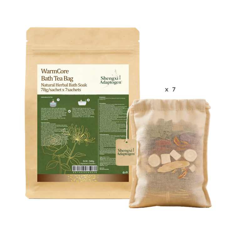 WarmCore Adaptogen Bath Tea Bag Herbal Bath Soak 100% botanical 78g/Sachet x 7Sachets