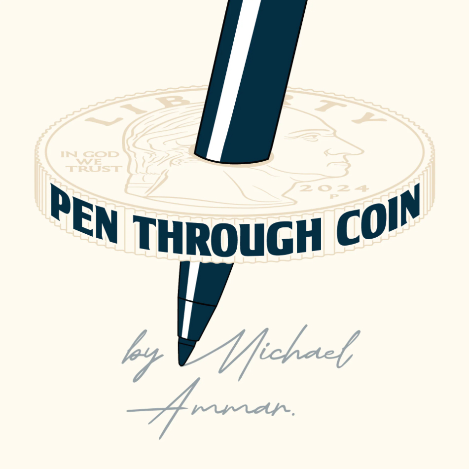 Pen Through Coin 筆穿硬幣 by Michael Ammar