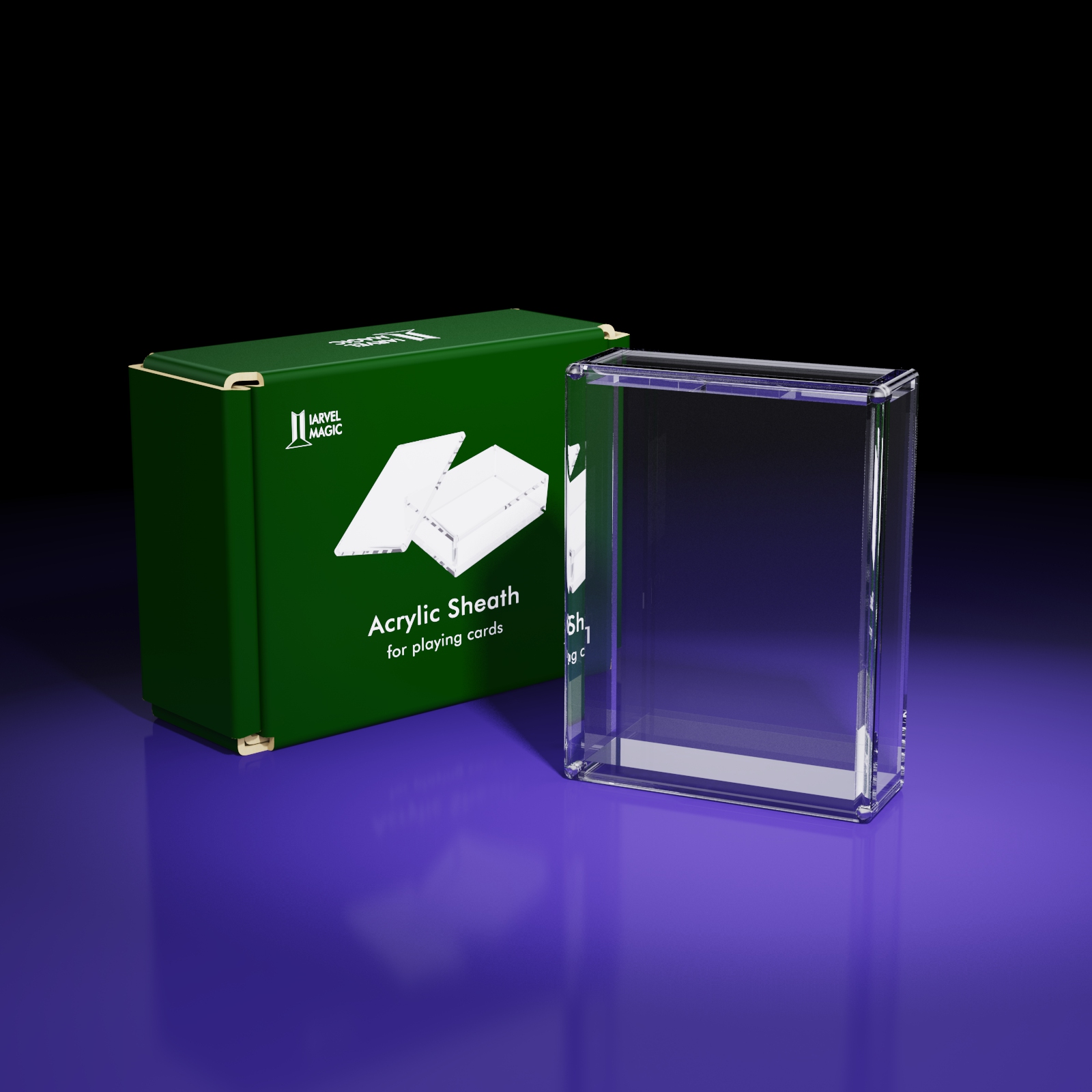 高品質亞克力上下開合牌盒Acrylic Sheath For Playing Cards by IARVEL MAGIC