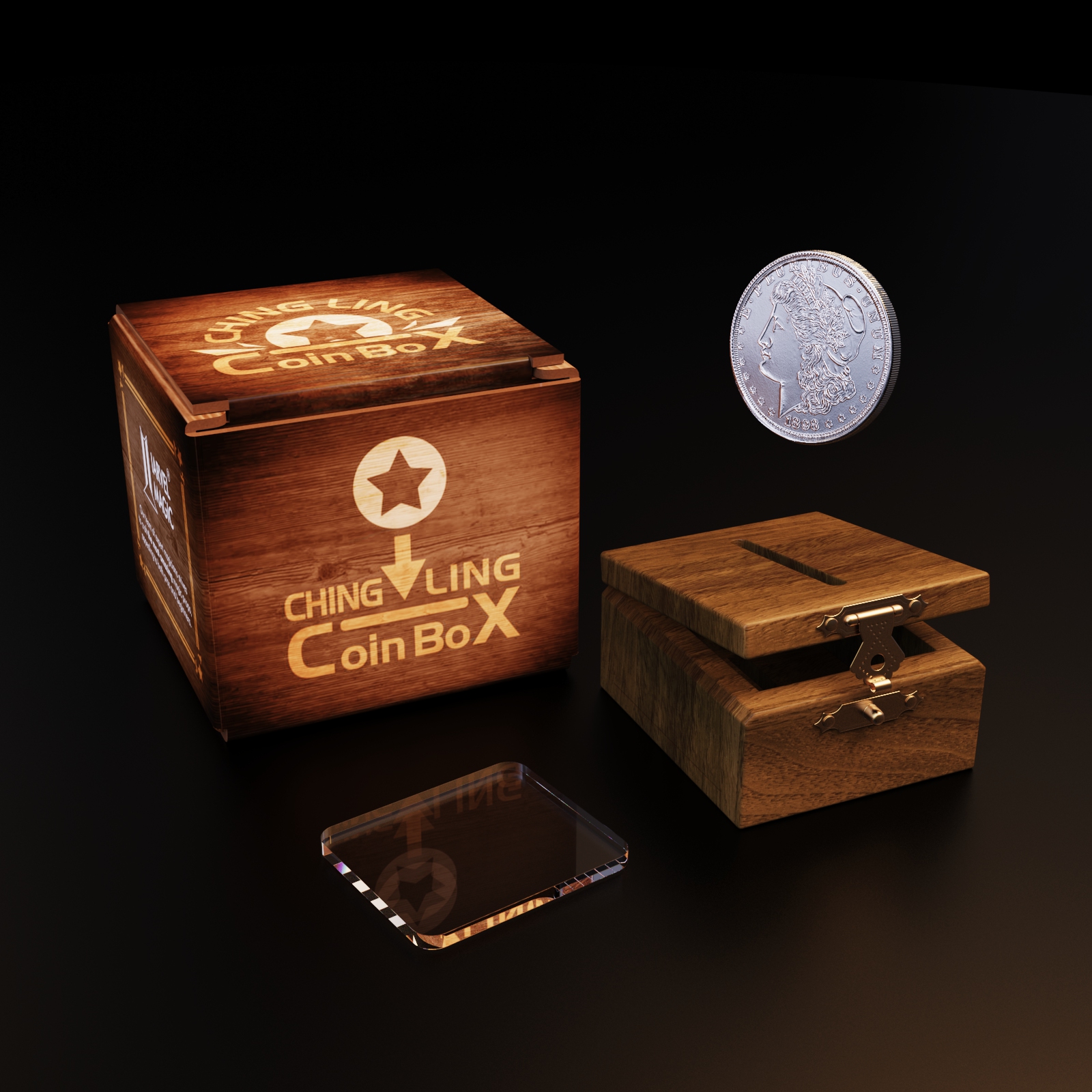 Coin Thru Glass by IARVEL MAGIC