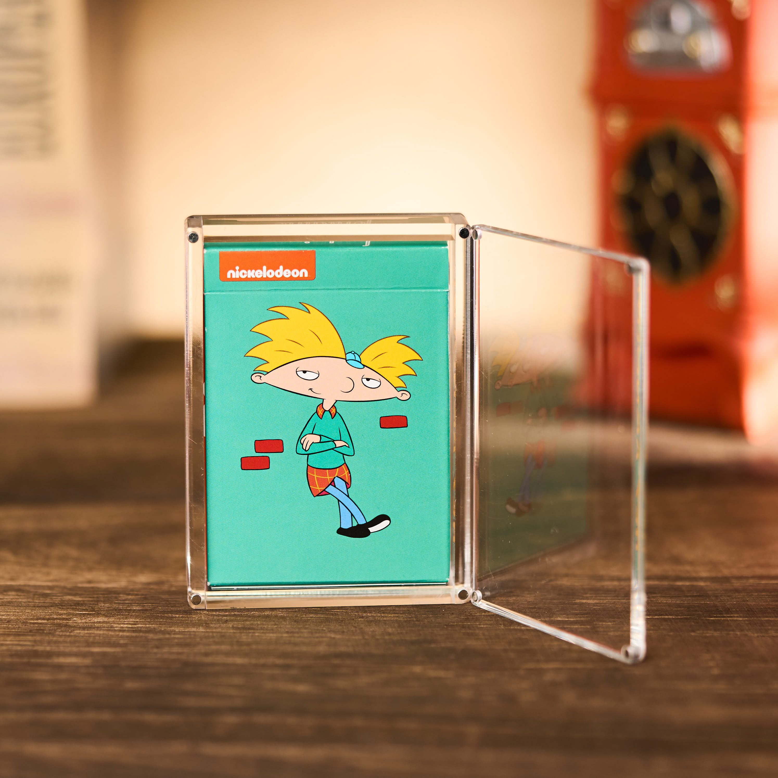 高品質亞克力上下開合牌盒