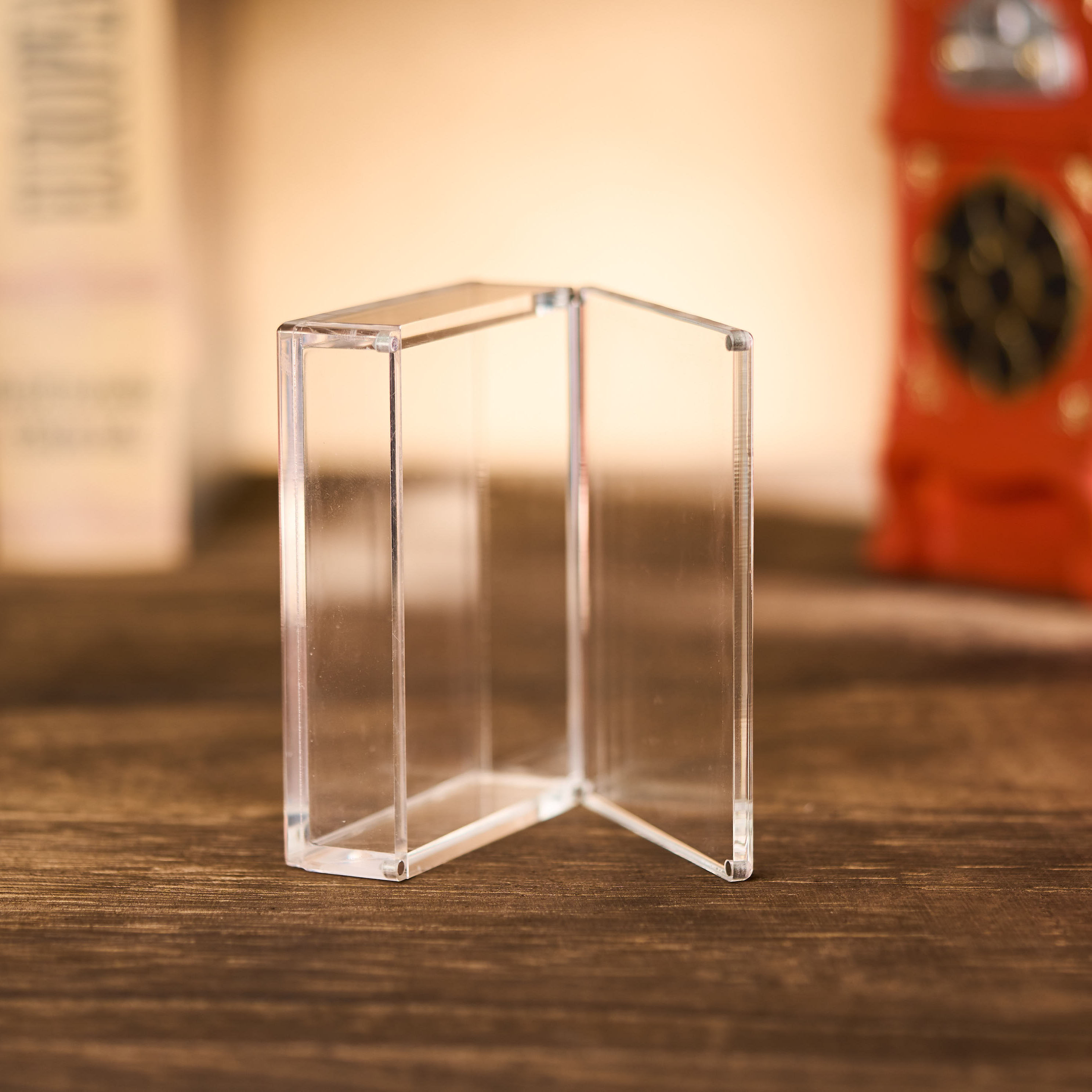 高品質亞克力上下開合牌盒