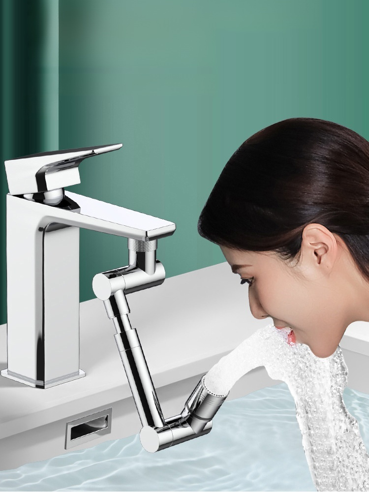 【防濺神器】機械臂萬向水龍頭