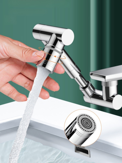 【防濺神器】機械臂萬向水龍頭