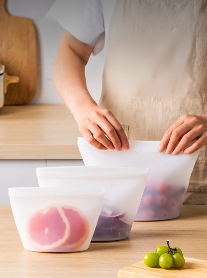 【冷熱可用】全矽膠自封收納袋