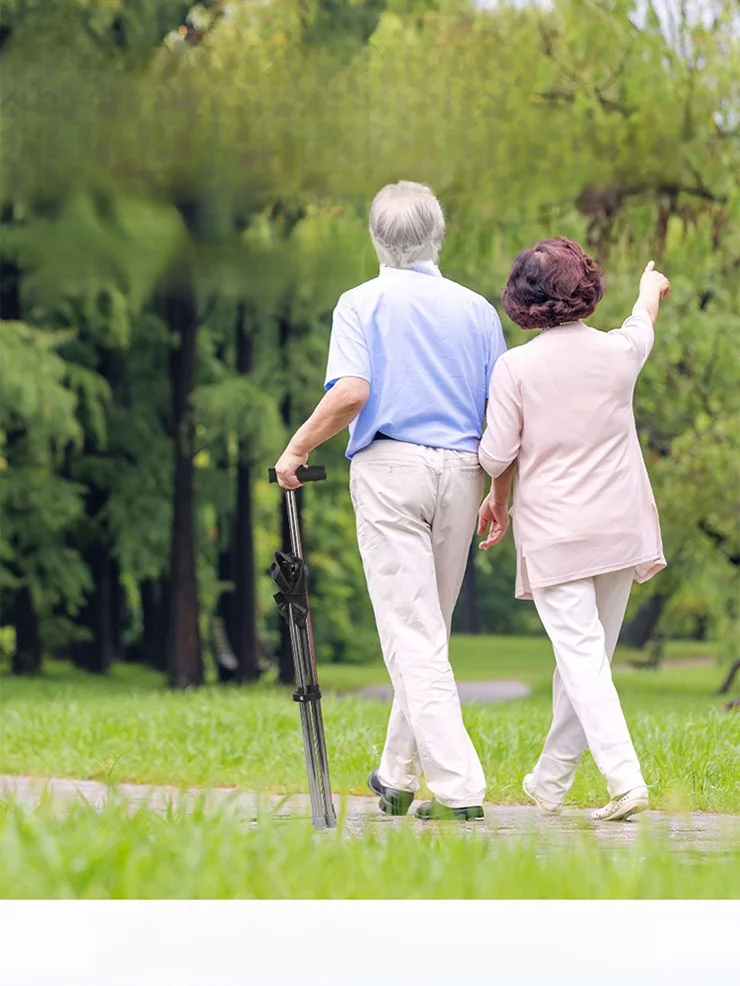 【3色可選】可伸縮防滑登山手杖椅